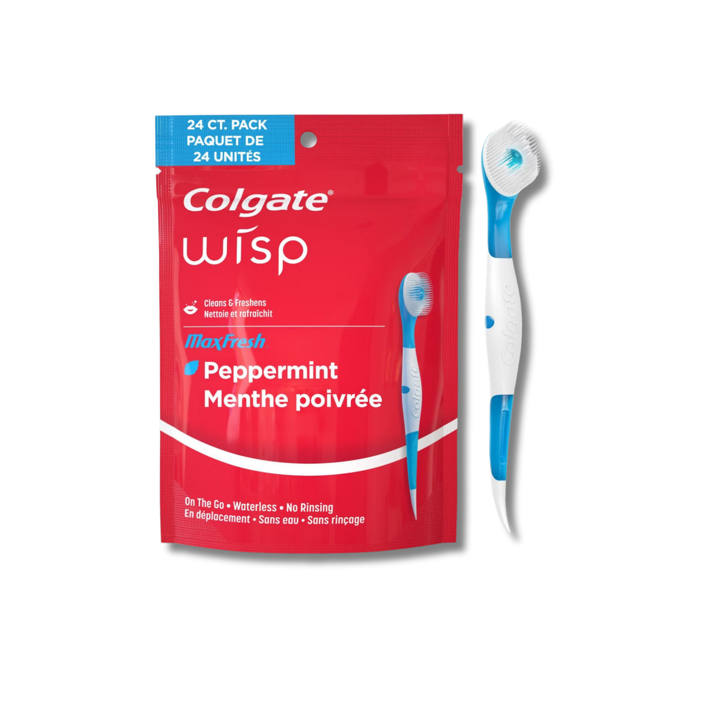 Colgate Max Fresh Wisp Disposable Travel Toothbrushes - 24pk