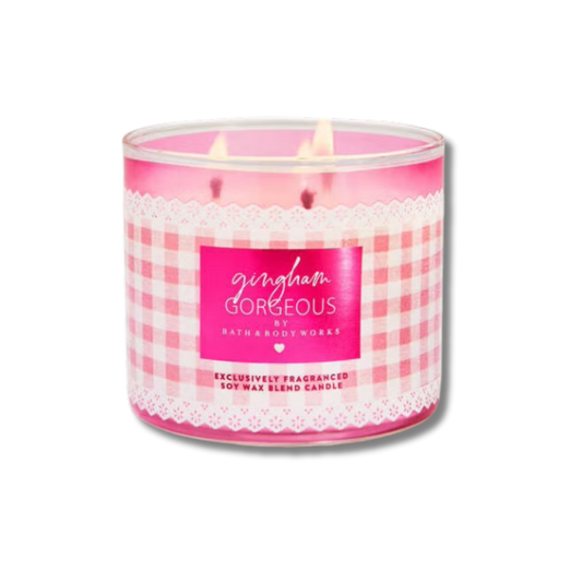 Bath & Body Works 3 Wick Candle - Gingham Gorgeous