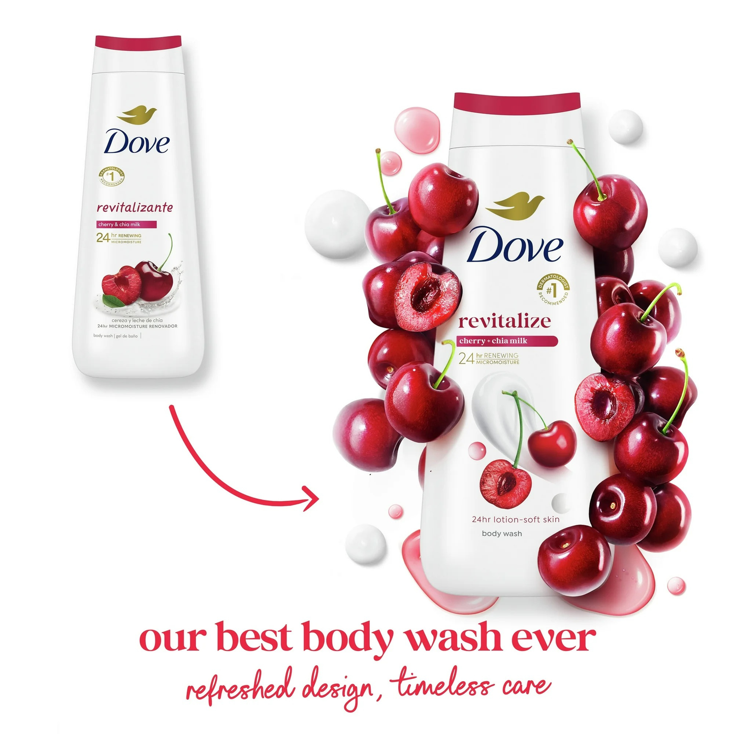 Dove Beauty Replenishing Body Wash - Cherry
