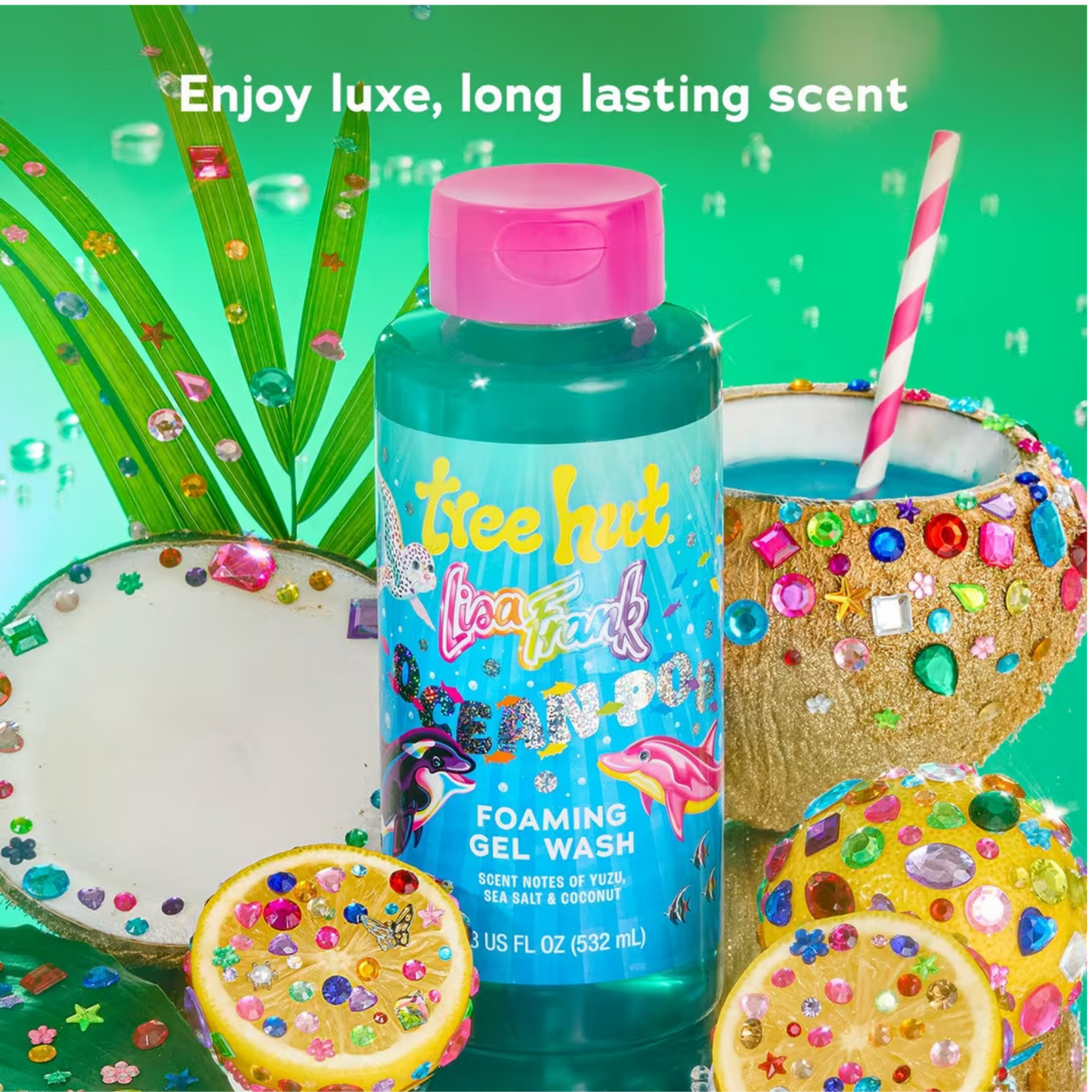 Tree Hut x Lisa Frank Foaming Body Wash - Ocean Pop
