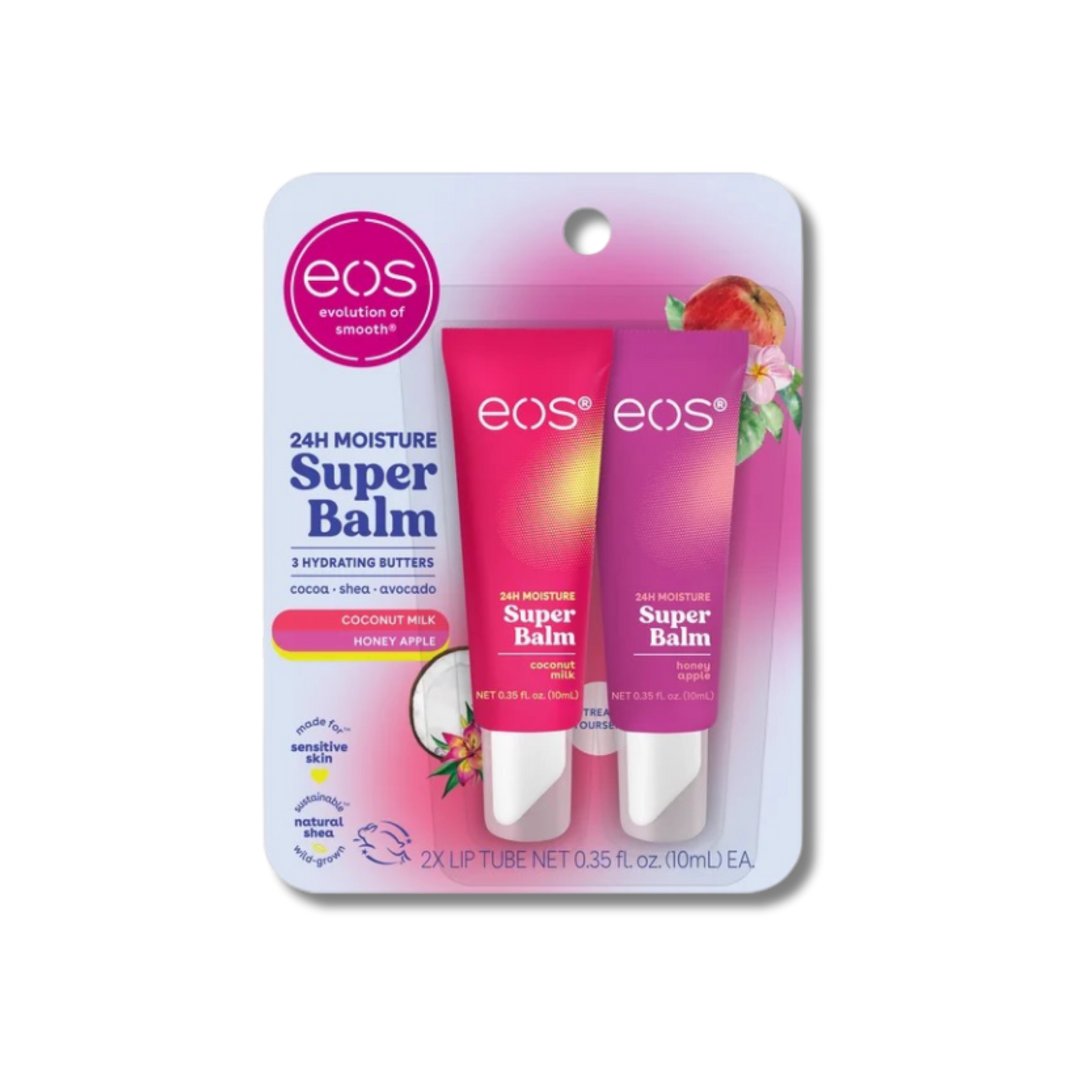 EOS Lip Sleeping Mask Duo - Coconut Milk & Honey Apple
