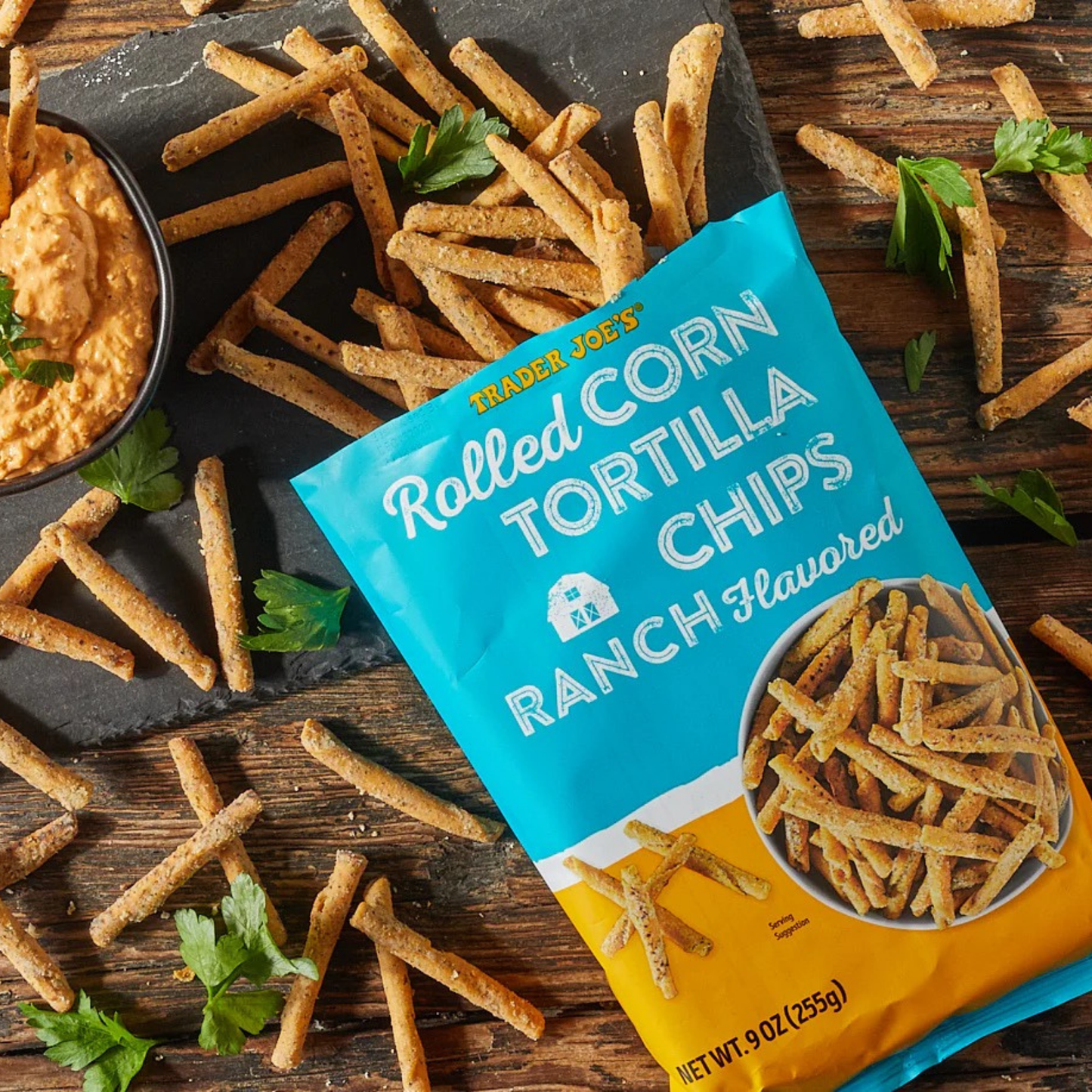 Trader Joe's Ranch Flavoured Rolled Corn Tortilla Chips