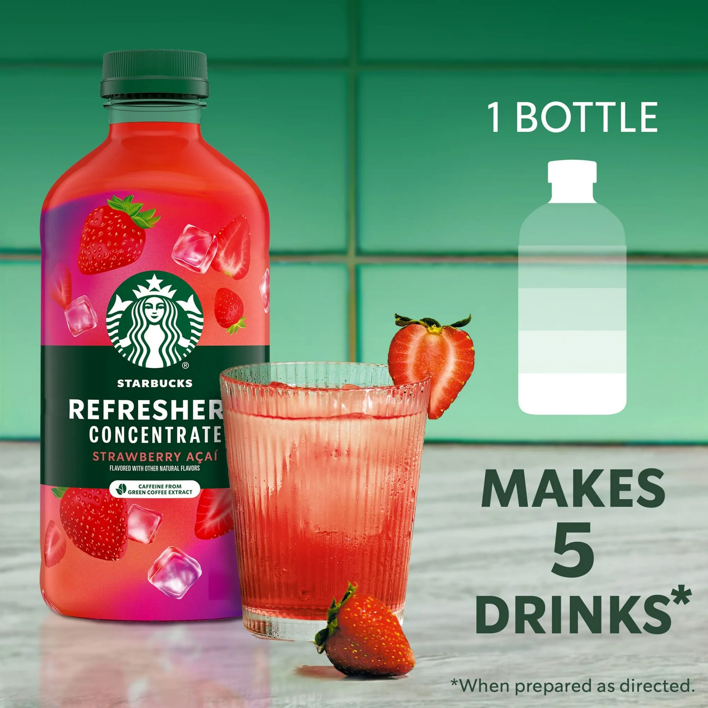 Starbucks Refreshers Concentrate Drink - Strawberry Açai