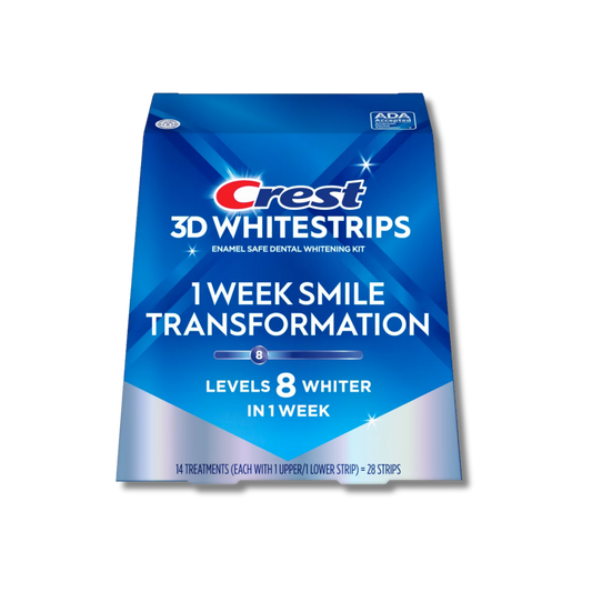 Crest 3D Whitestrips Teeth Whitening Kit - 1 Week Smile Transformation (14 treatments)