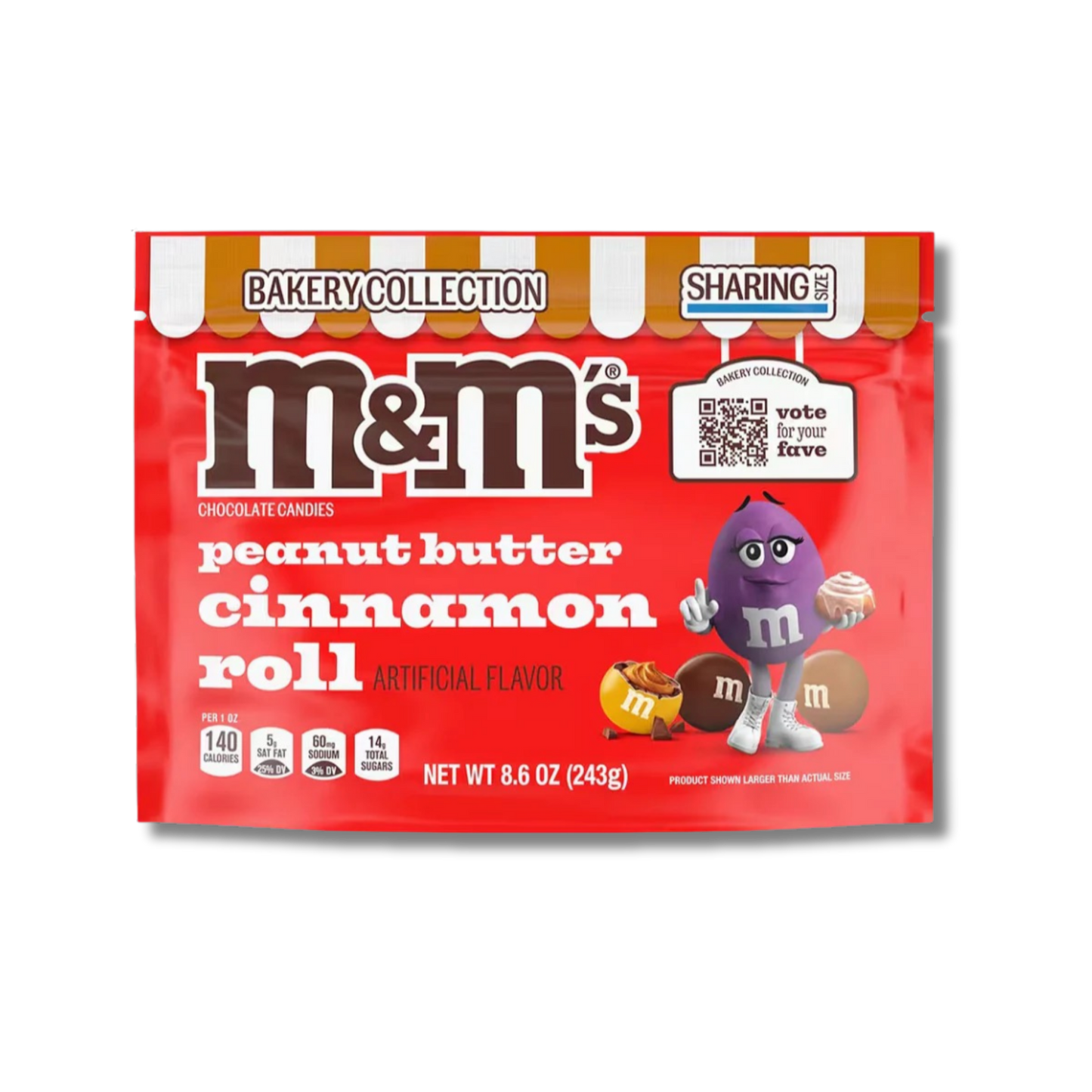 M&M'S Bakery Collection Share Bag - Peanut Butter Cinnamon Roll