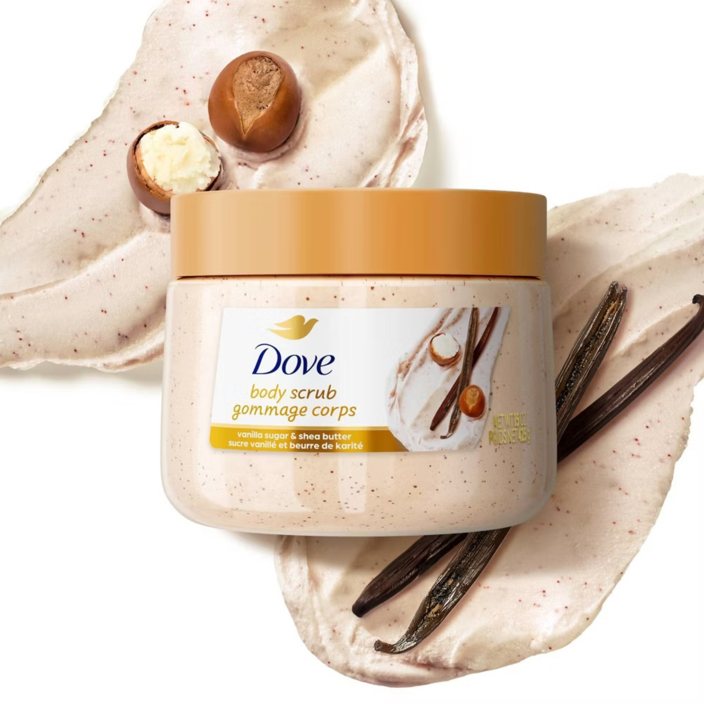 Dove Beauty Scrub - Vanilla Sugar & Shea Butter