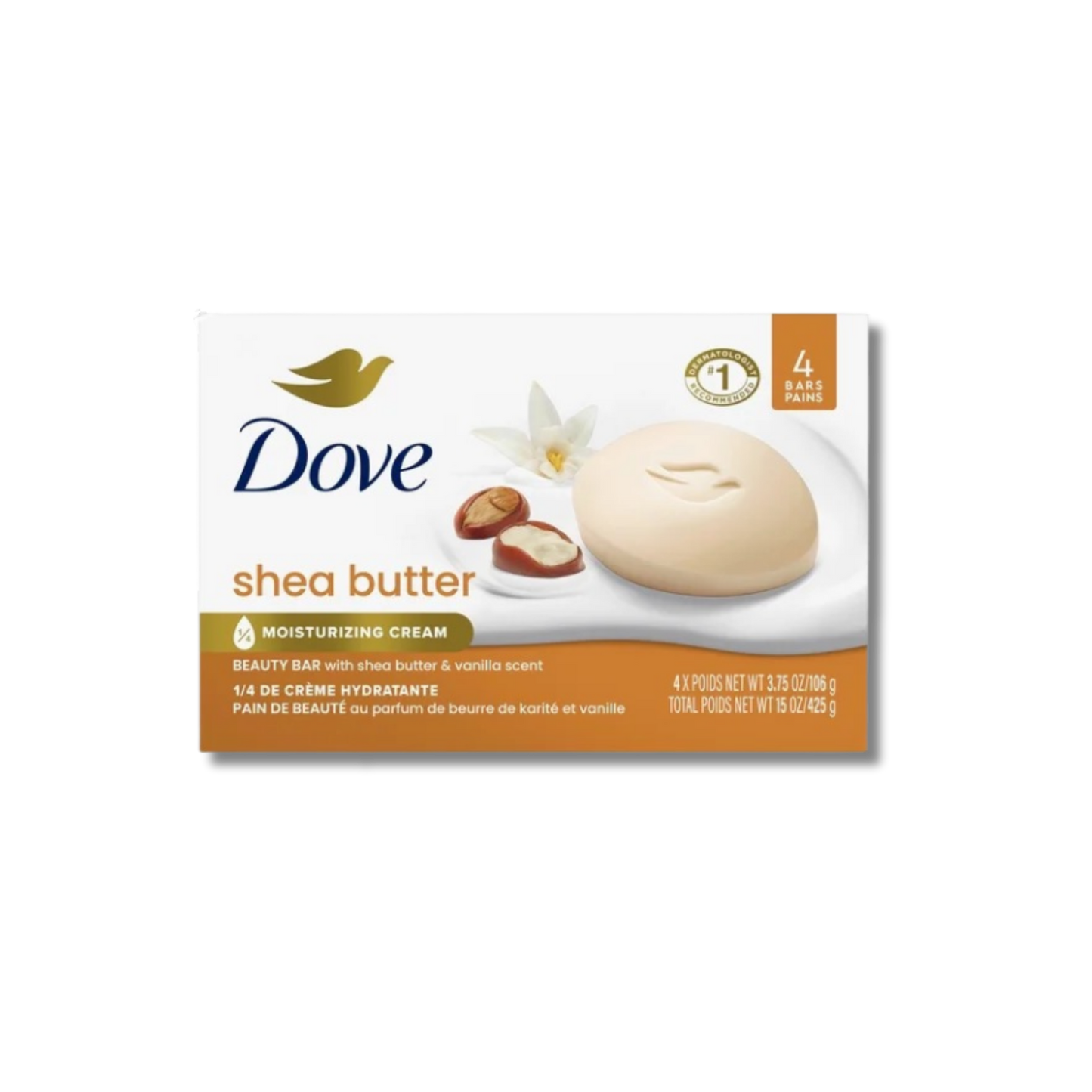 Dove Beauty Bar - Shea Butter & Vanilla Single Bar