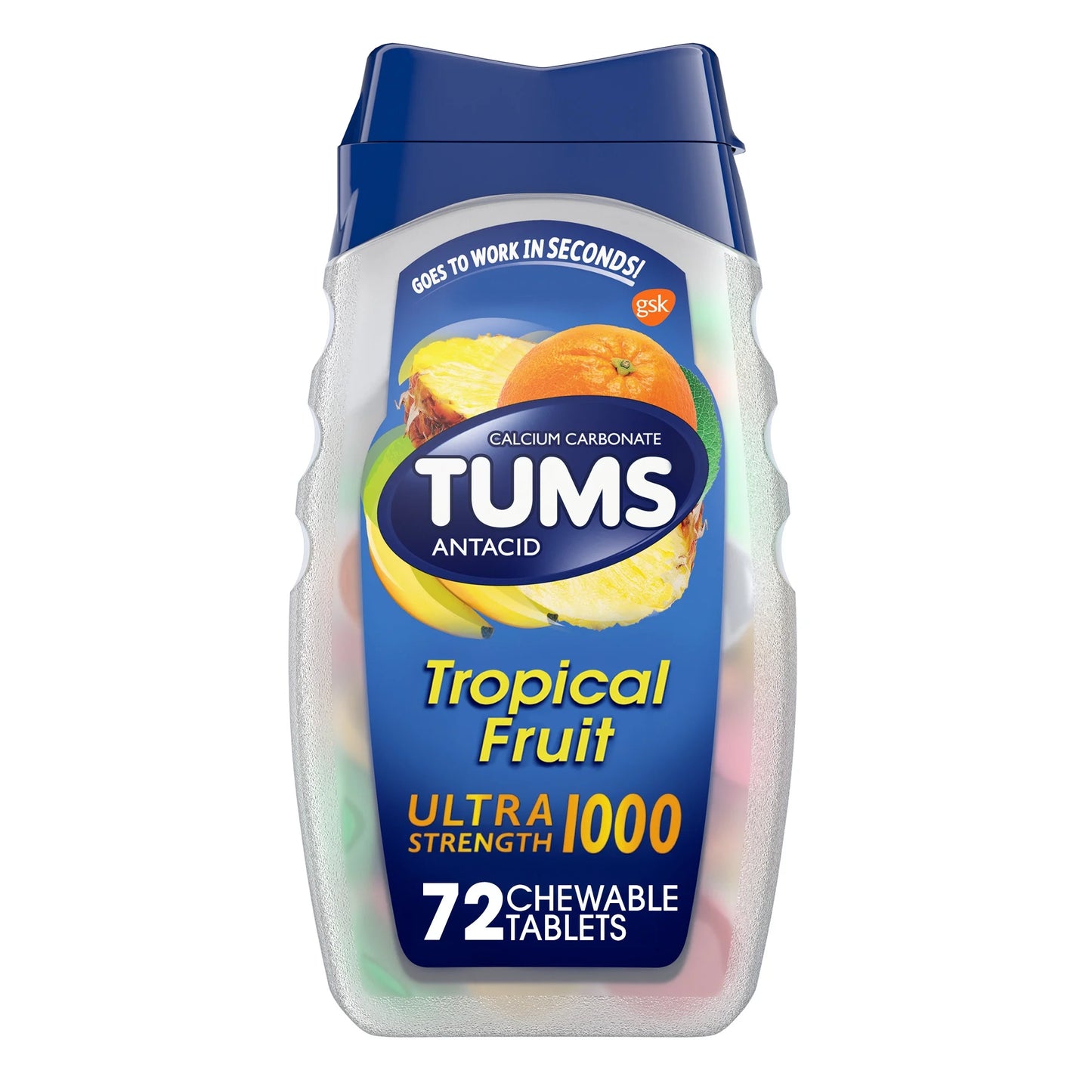 Tums Ultra Strength Antacid Chewable Tablets - Tropical Fruit