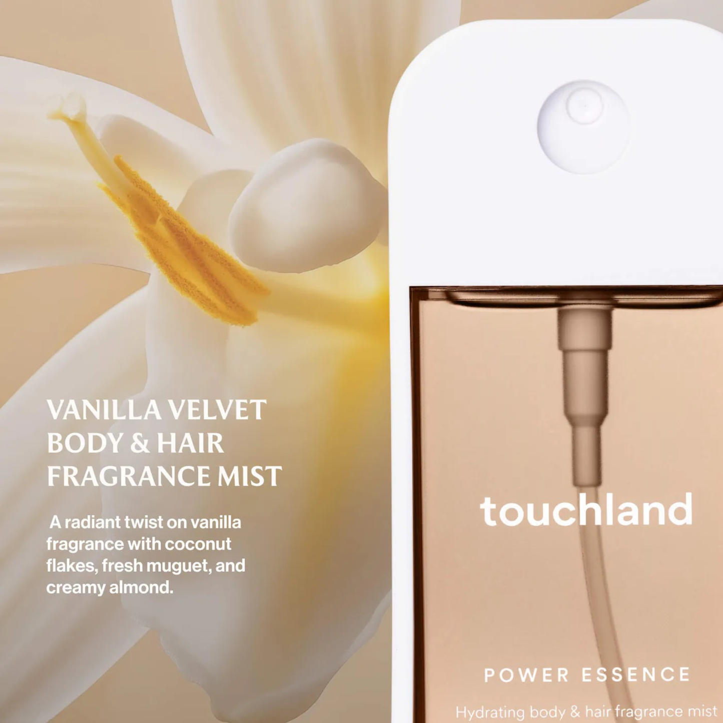 Touchland Power Essence Body & Hair Fragrance Mist  - Vanilla Velvet